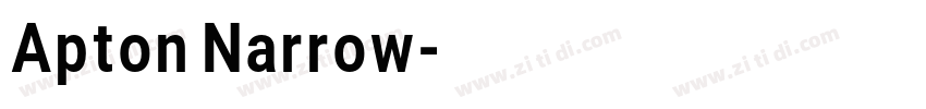 Apton Narrow字体转换